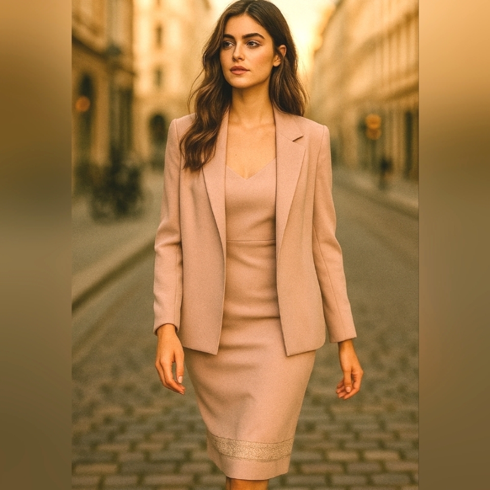 Laura Petites/ Blazer & dress set/ Soft lavender Colour/ Size US 10